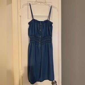 Ci Sono Denim Blue Smocked Dress